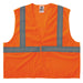 Ergodyne GloWear 8205HL Hi-Vis Safety Vest - Type R, Class 2, Hook + Loop, No Pockets