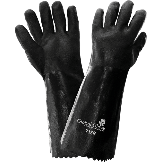 Global Glove 718R PVC Chemical Handling Gloves