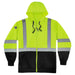 Ergodyne GloWear 8372 Zip-Up Hi-Vis Hooded Sweatshirt - Type R, Class 3, Black Bottom
