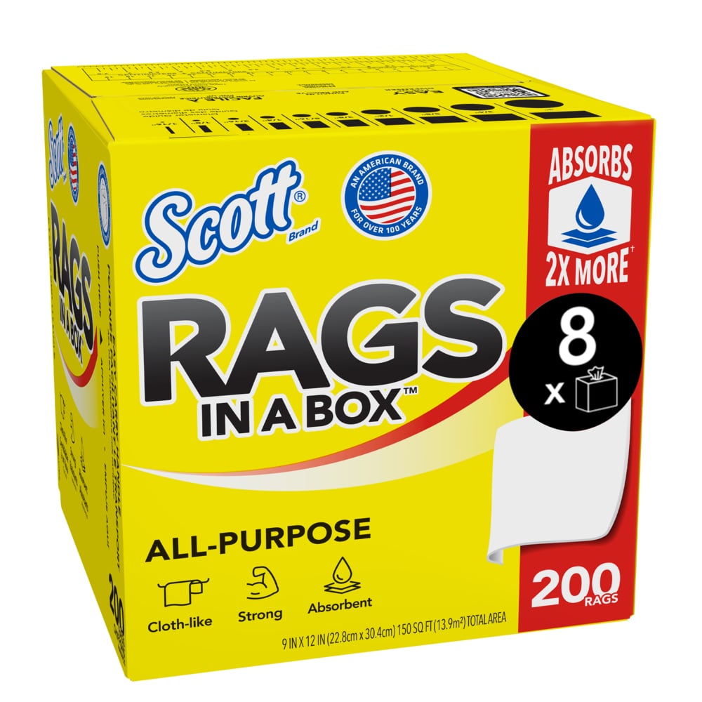 Kimberly-Clark Scott Rags In A Box - 200 Count