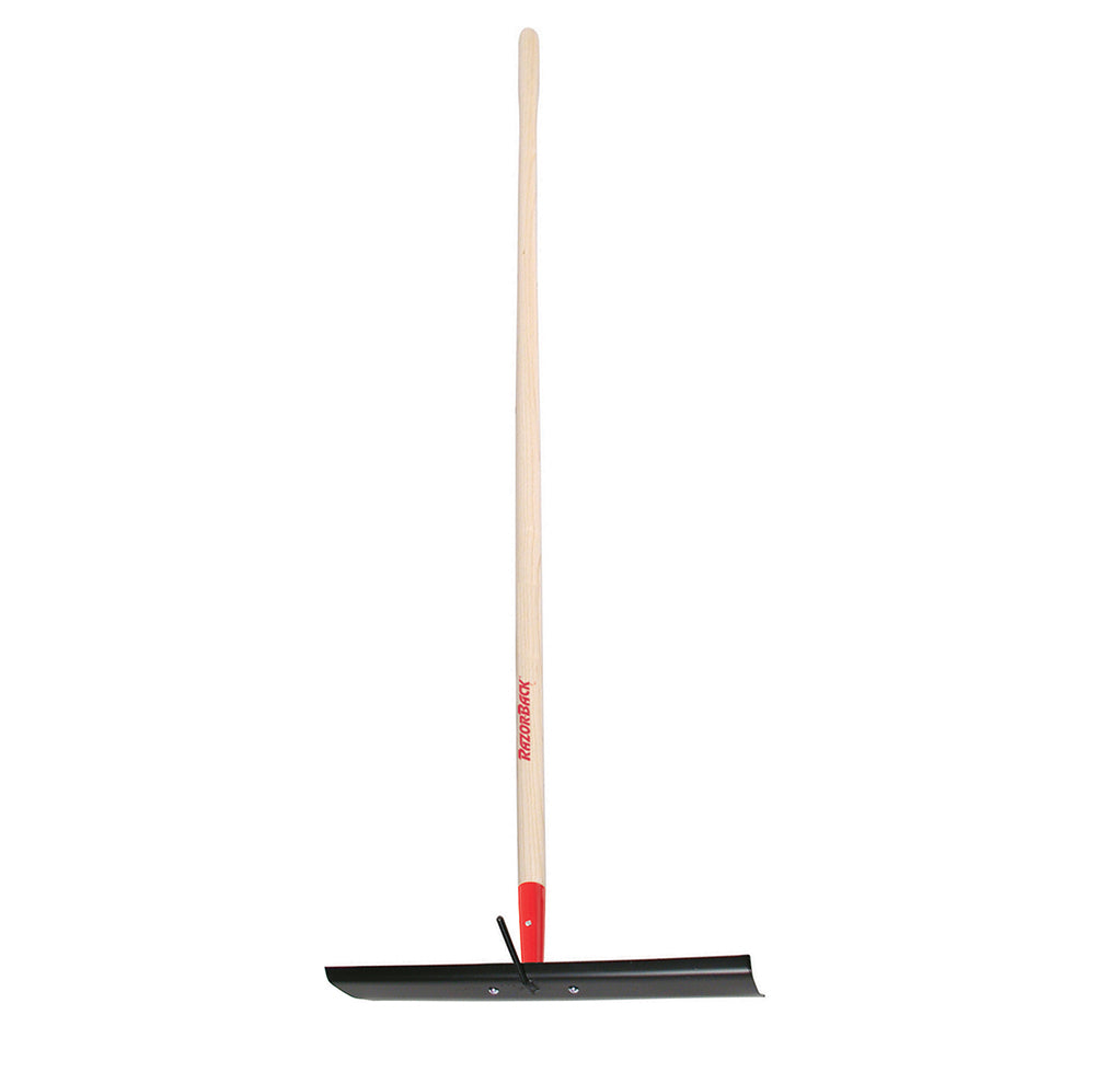 Razor-Back Concrete Rake, Rebar Hook, with Wood Handle