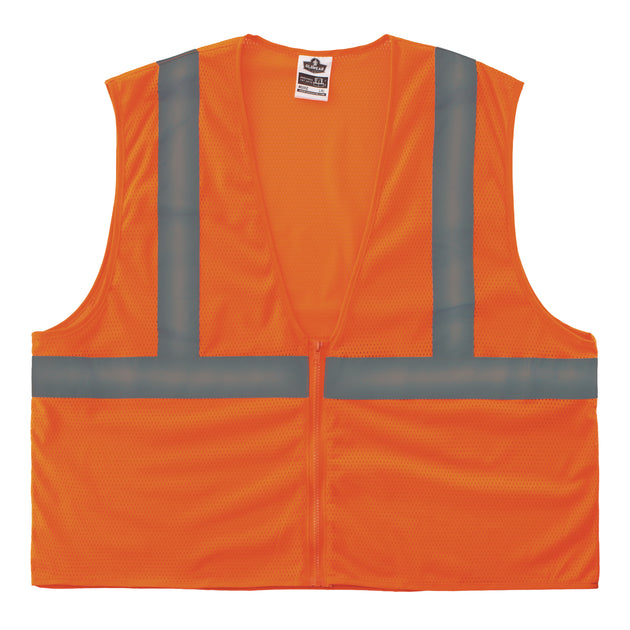 Ergodyne GloWear 8205Z Hi-Vis Safety Vest - Type R, Class 2 - Zipper, No Pockets