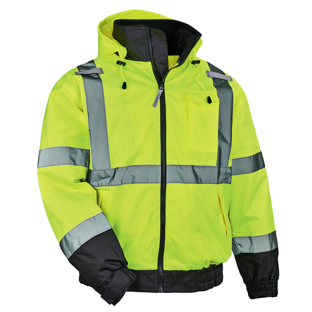 Ergodyne GloWear 8379 2-in-1 Hi-Vis Winter Bomber Jacket - Type R, Class 3
