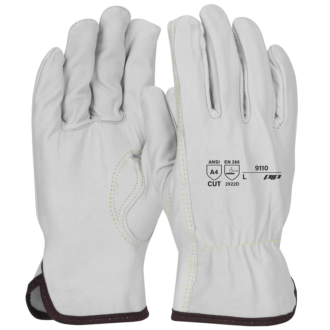 PIP® Economy Top Grain Sheepskin Leather Drivers Glove with Aramid Blended Lining - Keystone Thumb