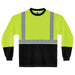 Ergodyne GloWear 8291BK Hi-Vis Long Sleeve T-Shirt - Type R, Class 2, Black Bottom