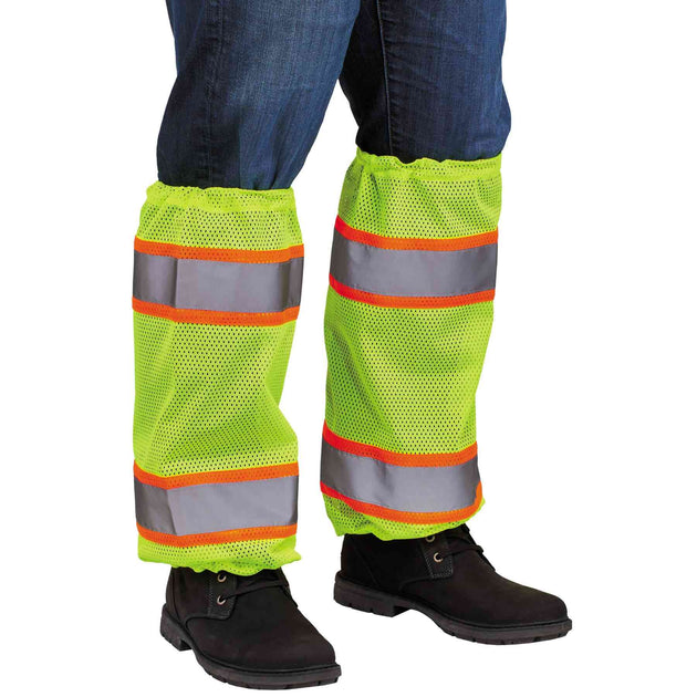 Ergodyne GloWear 8009 Hi-Vis Two-Tone Mesh Leg Gaiters - Class E
