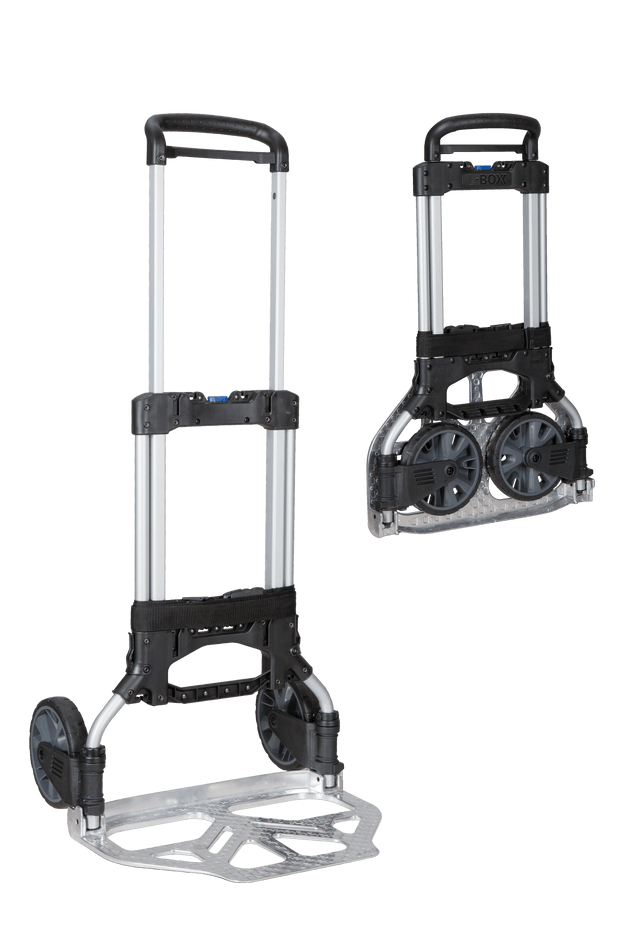 Foldable aluminium caddy for transporting the L-BOXXes or bulky load