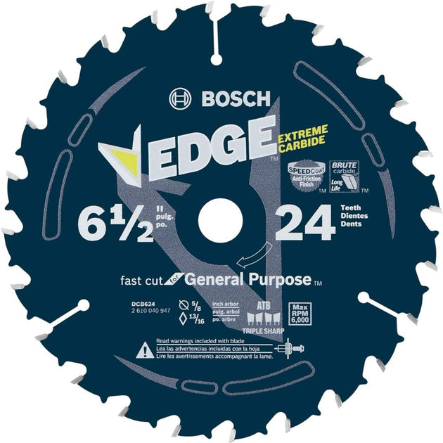 Bosch DCB624 6 -/2" 24 tooth circular saw blade 