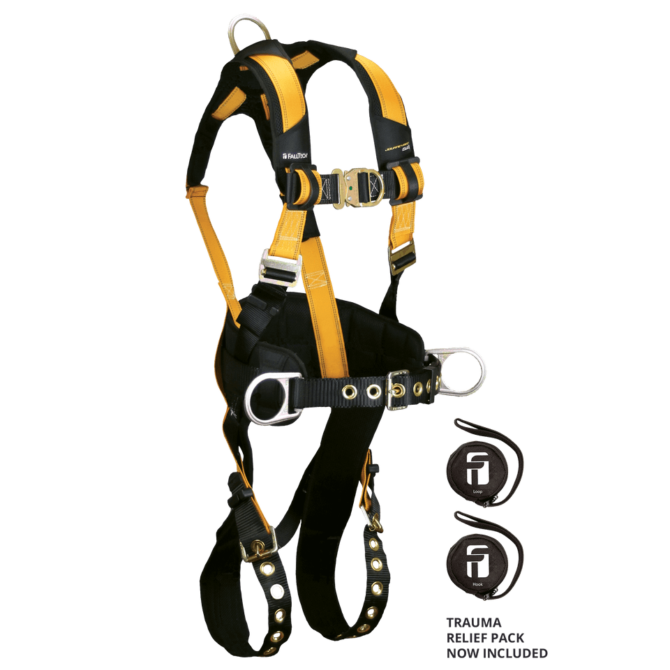 Falltech 7027bfd FallTech 7035FDXL Journeyman Flex Steel 4D Construction Climbing Full