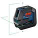 Bosch GCL100-40G green-beam self-leveling cross-line laser with plumb points