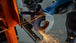 Bosch GWS10-450PD in use