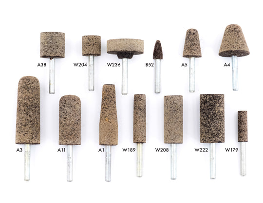 United Abrasives A36Q Resin Bonded Mounted Points (Type A1) 3/4" x 2-1/2" x 1/4", 10-Pack 