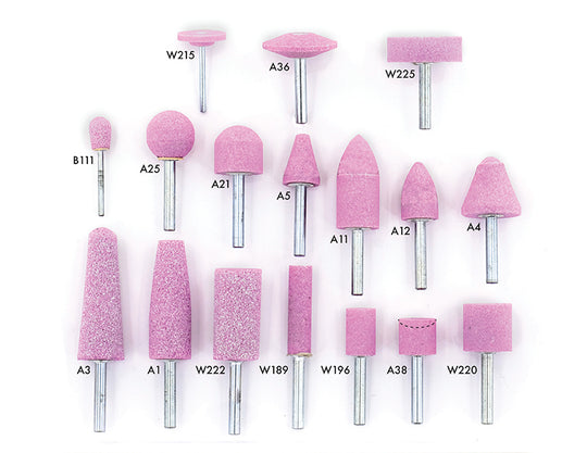 United Abrasives A60R Vitrified Mounted Points (Type A1) 3/4" x 2-1/2" x 1/4", 10-Pack