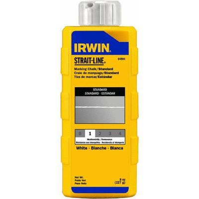 Irwin Strait-Line 8 oz Bottle Standard Marking Chalk, White, Powder Fo