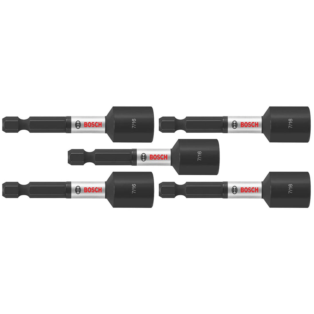 Bosch ITNS7162B impact tough 7/16" x 2-9/16" nutsetter - 5 pack