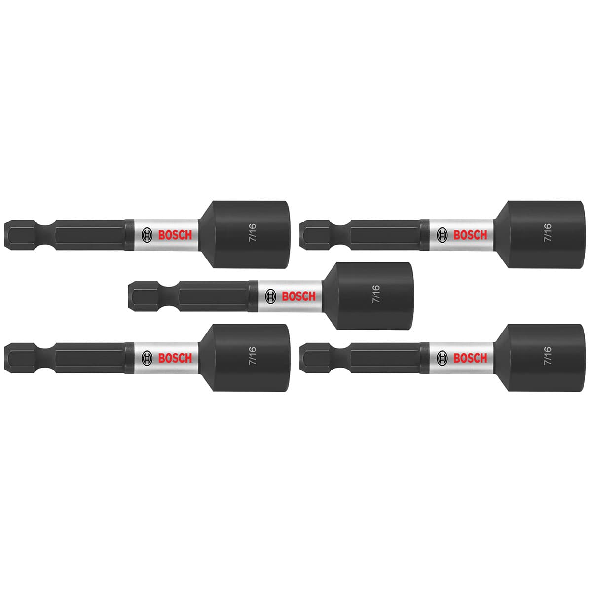 Bosch ITNS7162B impact tough 7/16" x 2-9/16" nutsetter - 5 pack