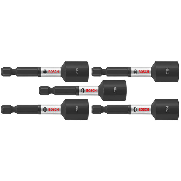 Bosch ITNS7162B impact tough 7/16" x 2-9/16" nutsetter - 5 pack