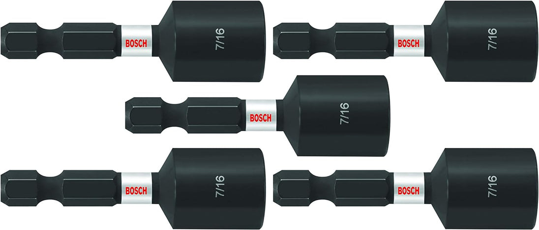 Bosch ITNS716B impact tough 7/16" x 1-7/8" nutsetter - 5 pack