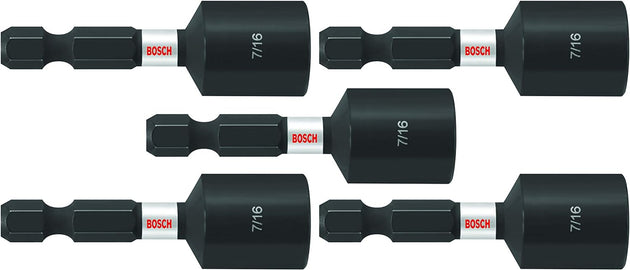 Bosch ITNS716B impact tough 7/16" x 1-7/8" nutsetter - 5 pack