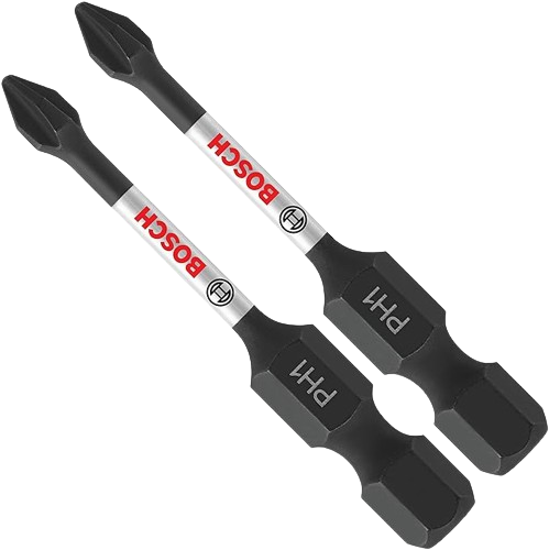 Bosch ITPH12B impact tough 2" Philips #1 power bits - 10 pack