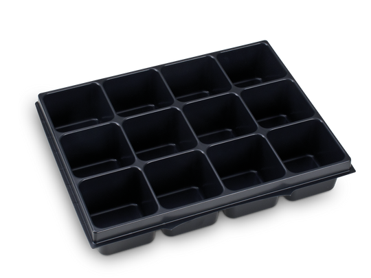 Deep-drawn plastic insert with 12 compartments for the i-BOXX 72