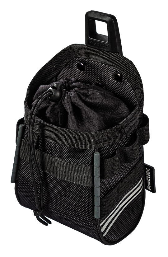 Tool pouch  with practical drawstring pocket that prevents consumables from falling out