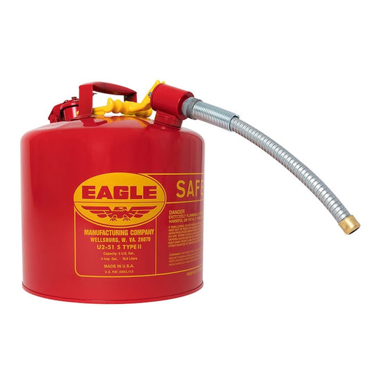 Justrite U2-51-S 5 Gallon Type 2 Safety Can with Hose