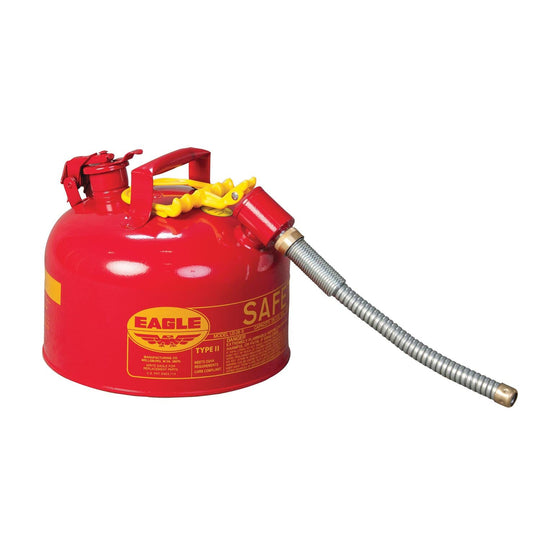 Justrite U2-26-SX5 2.5 Gallon Safety Can with Metal Hose