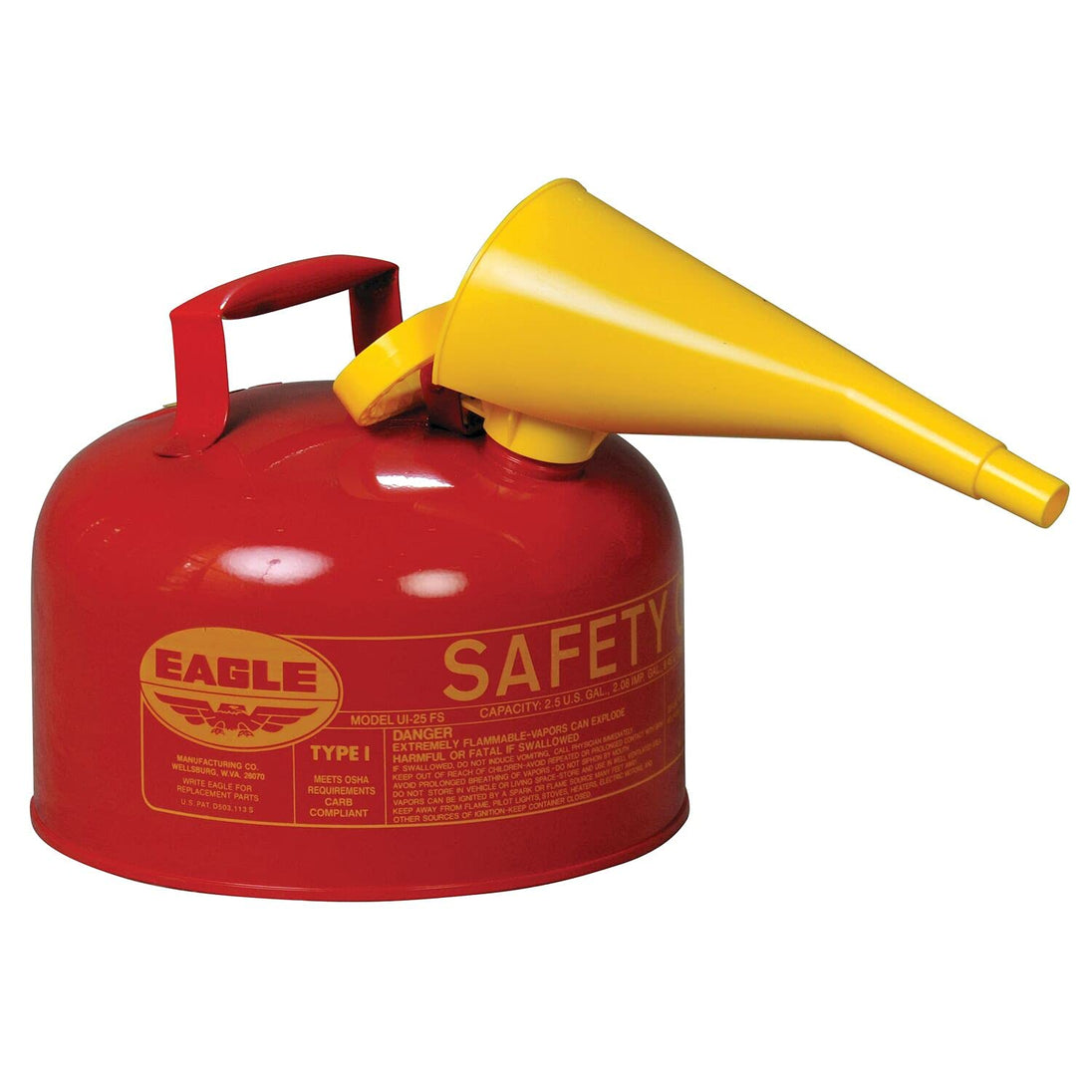 Justrite UI-25-FS 2.5 Gallon Safety Can for Flammables