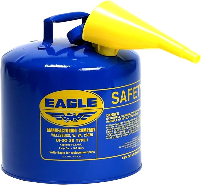Justrite UI-50-FSB 5 Gallon Type 1 Safety Can for Kerosene