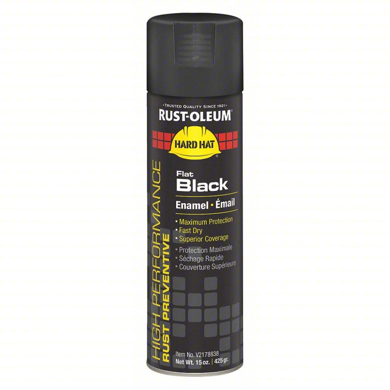 Rust-Oleum V2178838 Flat Black Enamel Spray Paint
