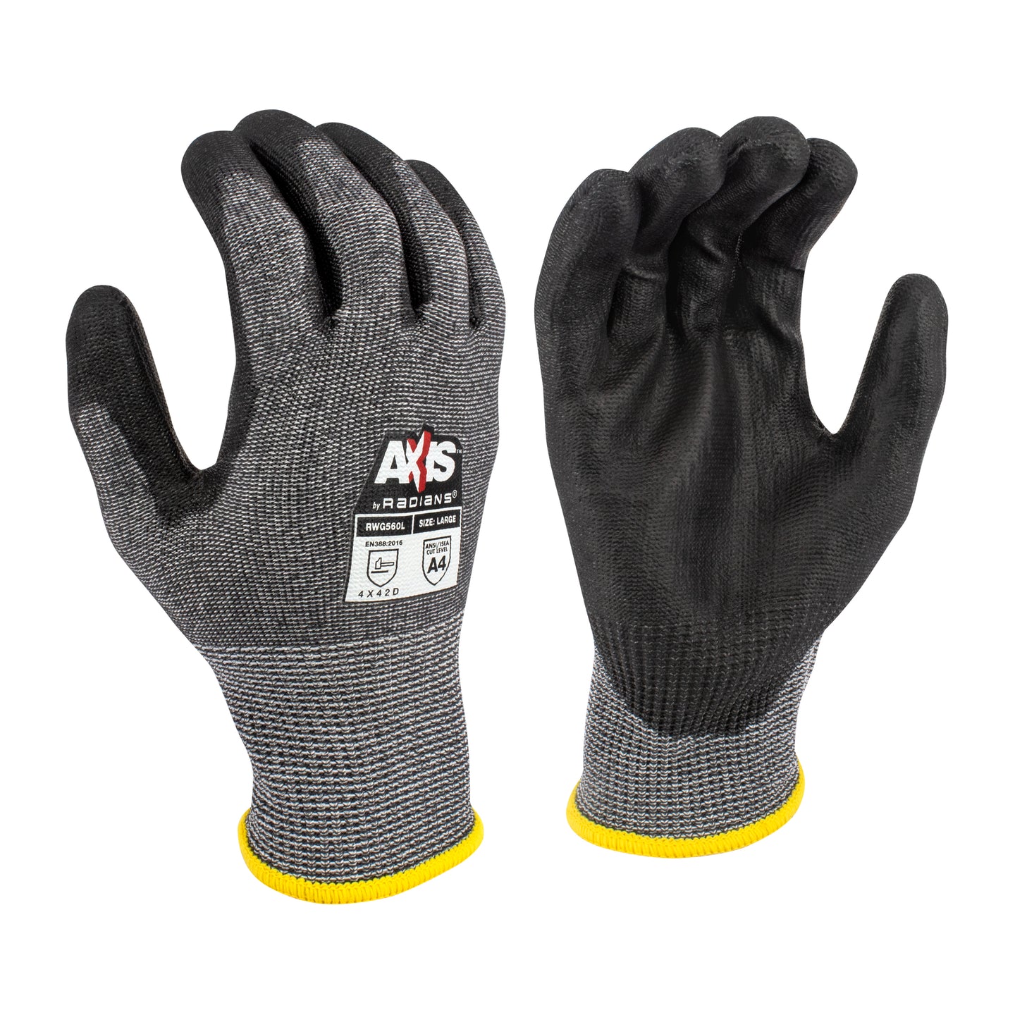 RWG560 AXIS™ Cut Protection Level A4 PU Coated Glove - Size XL