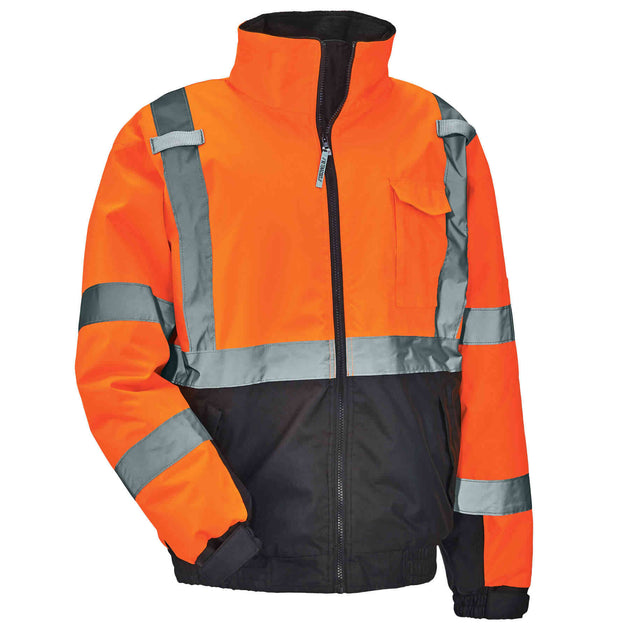 Ergodyne GloWear 8377 Hi-Vis Winter Bomber Jacket - Type R, Class 3