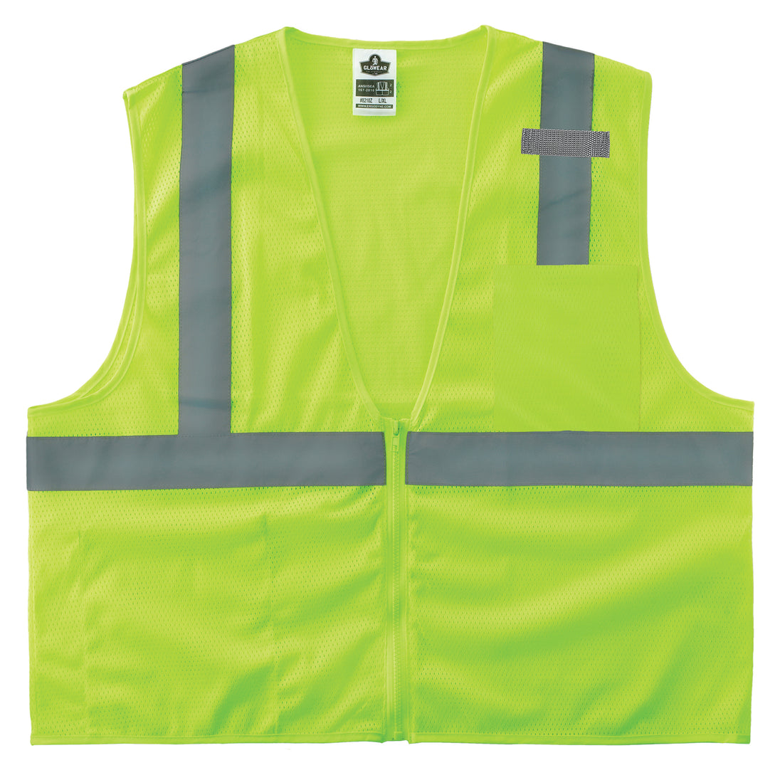 Ergodyne GloWear 8210Z Hi-Vis Safety Vest - Type R, Class 2, Zipper