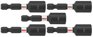 5 pc. Impact Tough™ 5/16 In. x 1-7/8 In. Nutsetters (Bulk Pack)