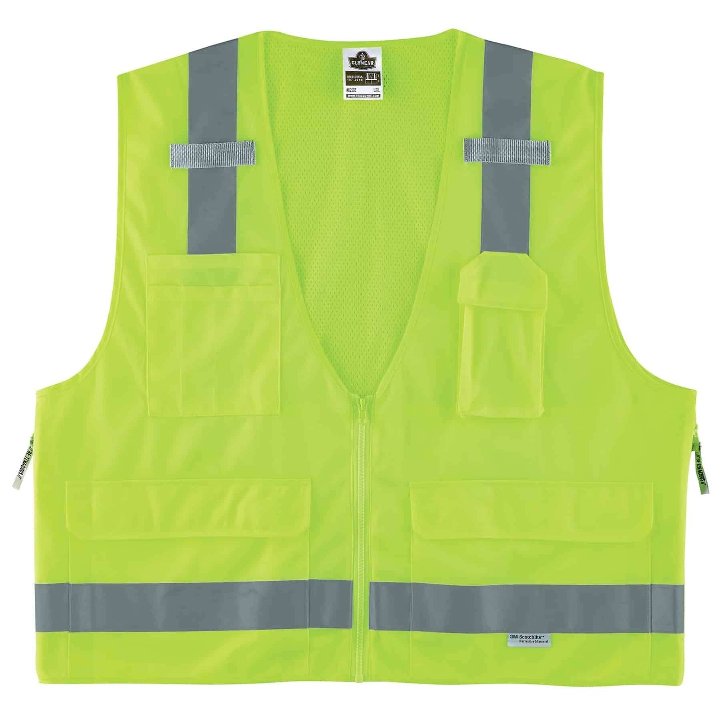 Ergodyne GloWear 8250Z Surveyor Vest - Type R, Class 2, Zipper