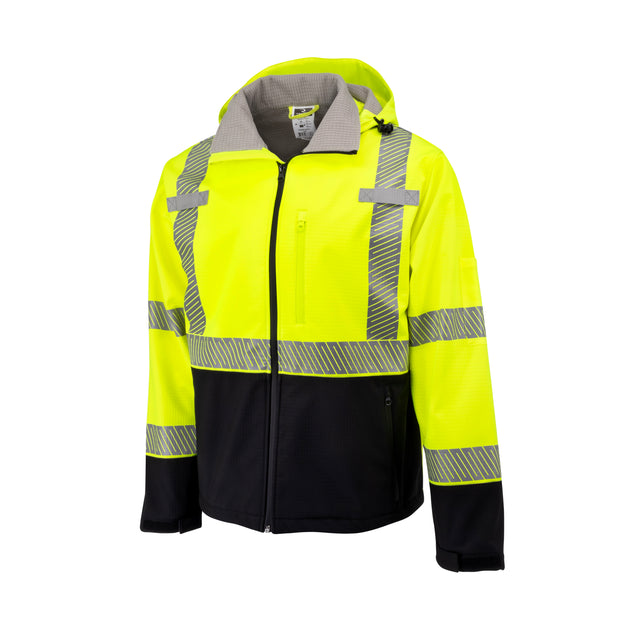 SJ322B Type R Class 3 Softshell Ripstop Jacket - Hi-Vis Green - Size 2X
