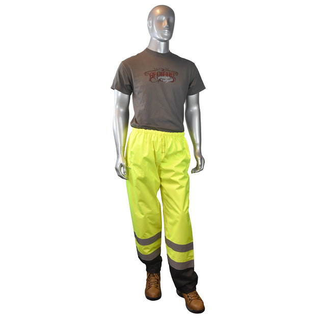 SP41 Class E Sealed Waterproof Safety Pants - Hi-Vis Green - Size M-L