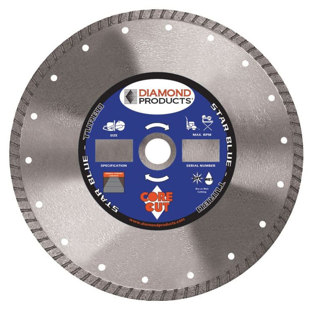 Diamond Products 9"X.095" Star Blue Star Blue Turbo Blade