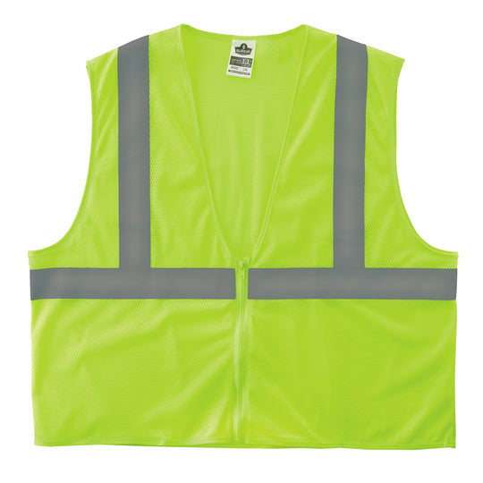 Ergodyne GloWear 8205Z Hi-Vis Safety Vest - Type R, Class 2 - Zipper, No Pockets