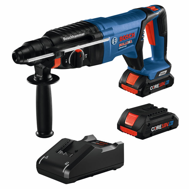 18V EC Brushless SDS-plus® Bulldog™ 1 In. Rotary Hammer Kit with (2) CORE18V 4 Ah Advanced Power Batteries
