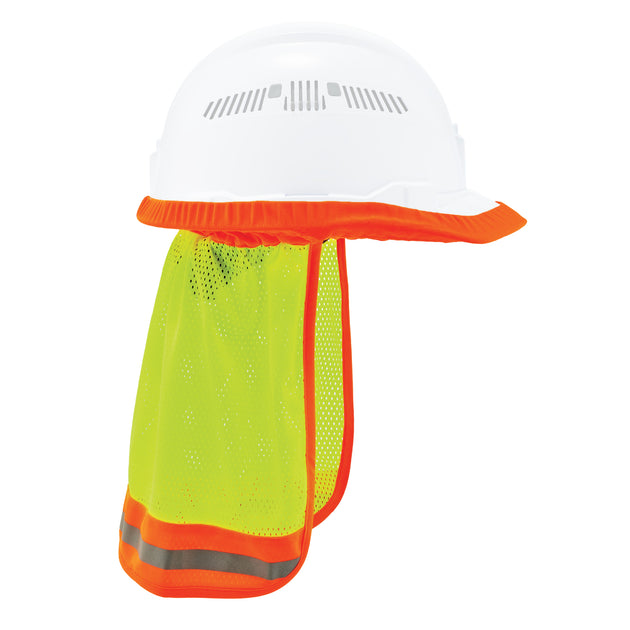 Ergodyne GloWear 8005 Hi-Vis Hard Hat Neck Shade - Mesh, Reflective