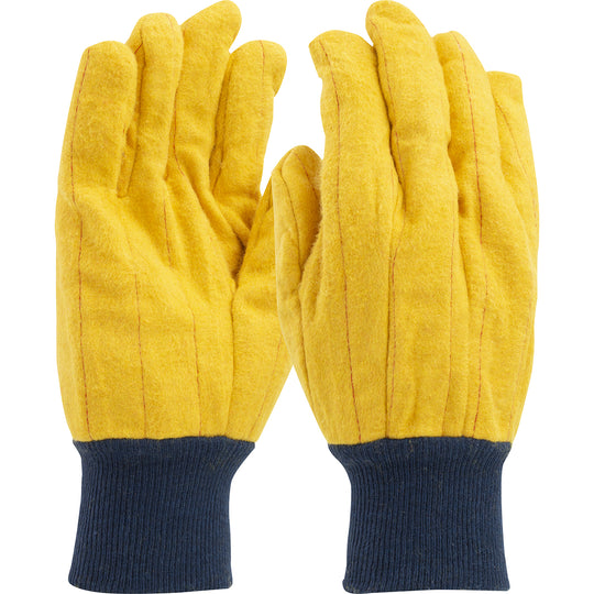 PIP® Regular Grade Chore Glove with Double Layer Palm, Single Layer Back and Nap-Out Finish - Knit Wrist