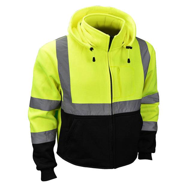 SJ32-3 Color Blocked Hooded Sweatshirt with Removable Hood - Size XL