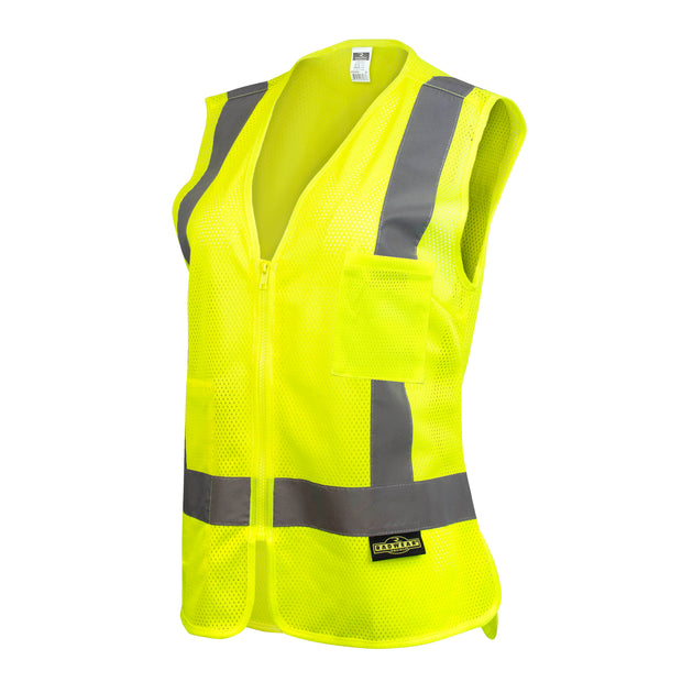 SV2ZW Women's Economy 2 Pocket Vest - Hi-Vis Green - Size 3X
