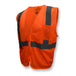 SV25 Economy Class 2 Self-Extinguishing Mesh Safety Vest with Zipper - Orange - Size 3X