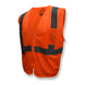 SV25 Economy Class 2 Self-Extinguishing Mesh Safety Vest with Zipper - Orange - Size 3X