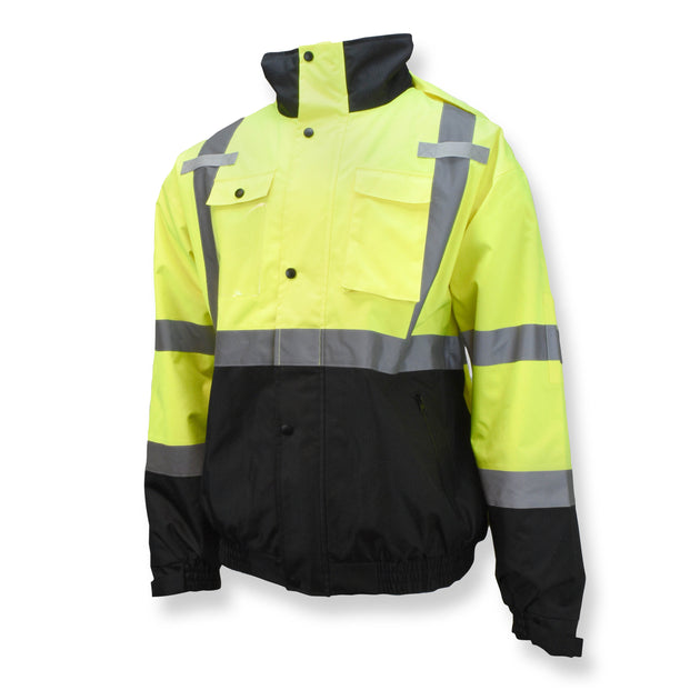 SJ320 3-in-1 Durable Ripstop Bomber Jacket with Color Blocking - Green - Size L