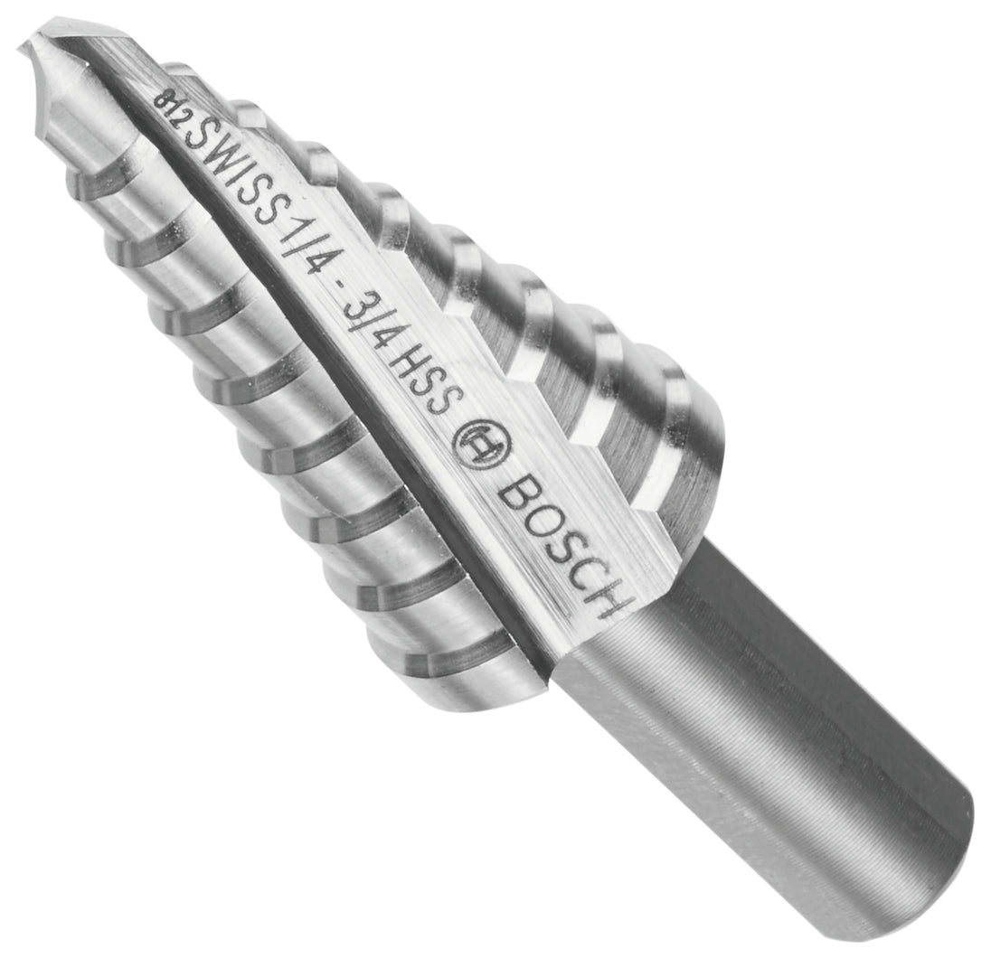1/4 In. to 3/4 In. High-Speed Steel Turbo Step Drill Bit