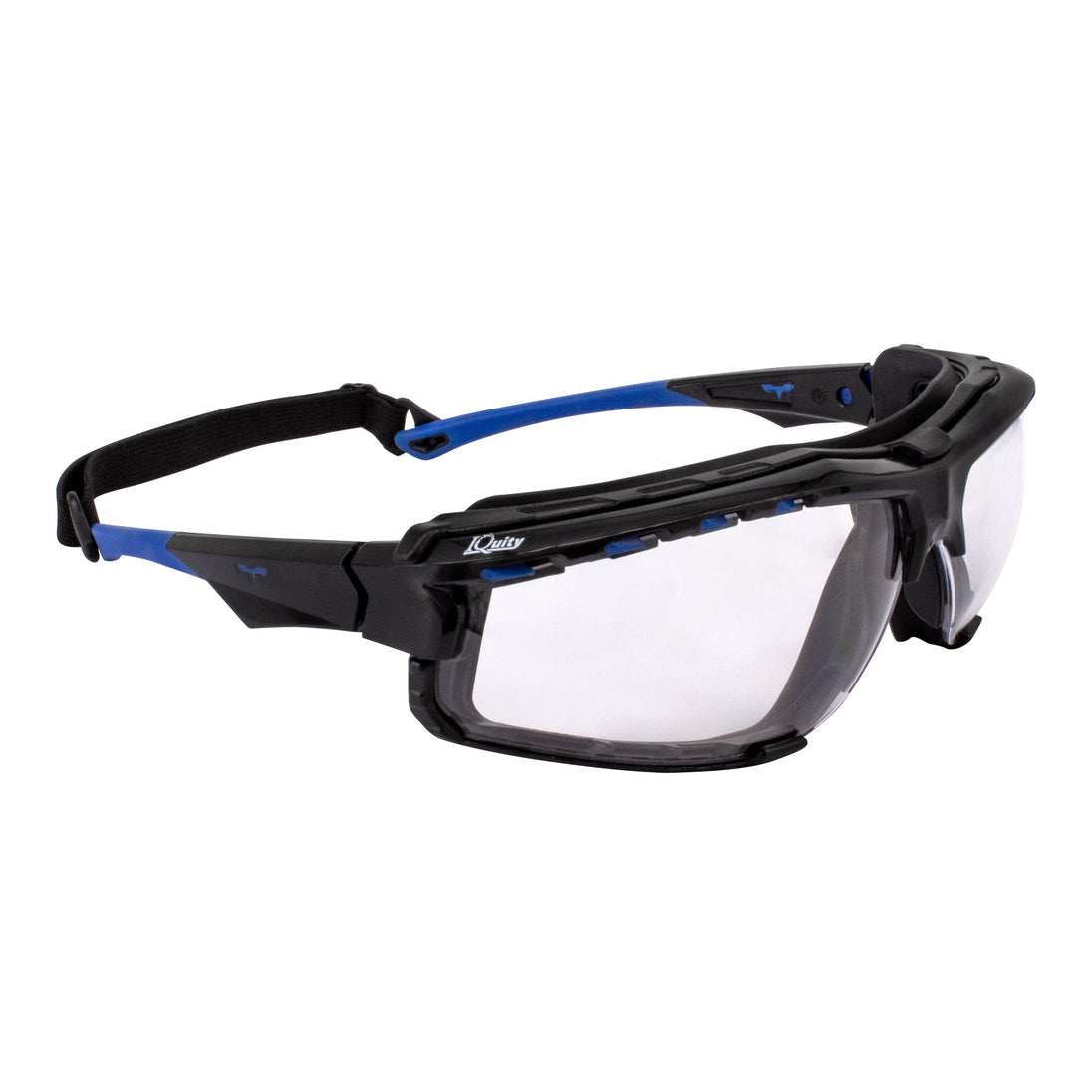 Thraxus Elite™ - IQuity Safety Eyewear - Blue w/ Rubber Gasket - Clear IQ Lens